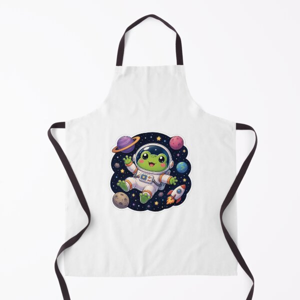 Item preview, Kawaii Frog Astronaut Floating in Space | Cute Space Sticker designed and sold by PixelMood Stickers.
