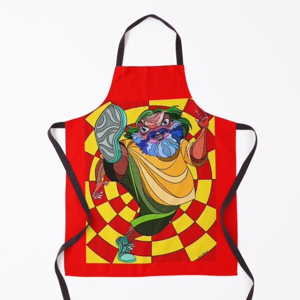 Item preview, Stained Glass Jack Black Caricature designed and sold by Chumpmonkey Art.