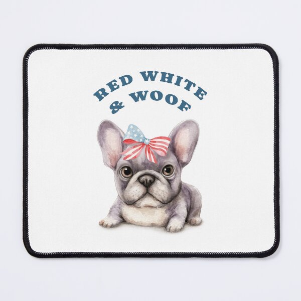 Item preview, Red White and Woof French Bulldog Patriotic designed and sold by olenapetol.