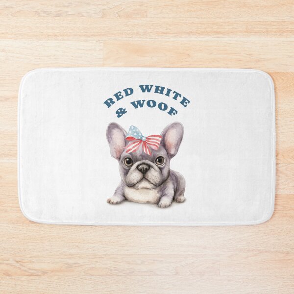 Item preview, Red White and Woof French Bulldog Patriotic designed and sold by olenapetol.
