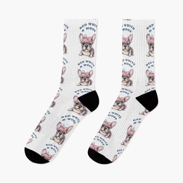 Item preview, Red White and Woof French Bulldog Patriotic designed and sold by olenapetol.