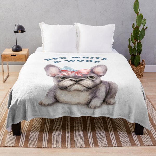 Item preview, Red White and Woof French Bulldog Patriotic designed and sold by olenapetol.