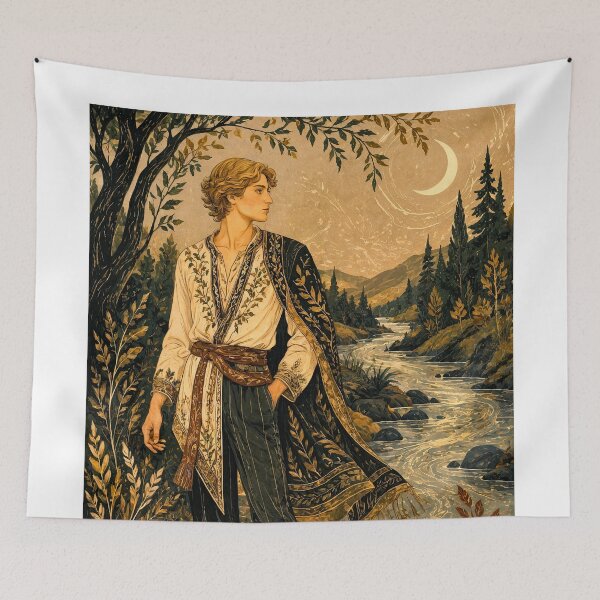 Item preview, Wall Art - Postcard - Moonlit Folklore Elegance designed and sold by ForeverPrintsOK.