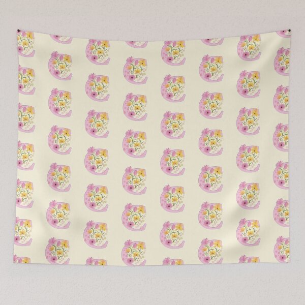 Item preview, Flowery Letter C designed and sold by CharlottePlaceArt.