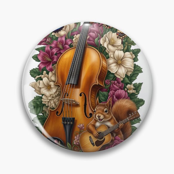 Item preview, Violin Floral Squirrel Playing Guitar designed and sold by Sovereign Supply Co..