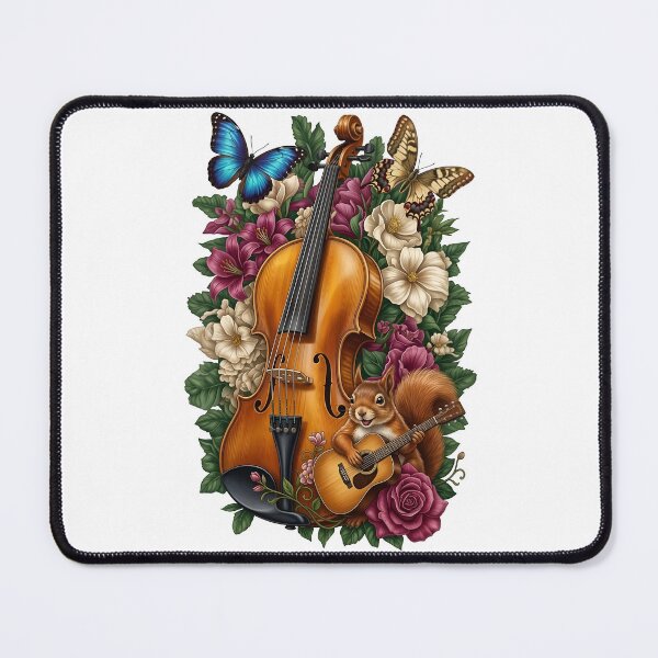 Item preview, Violin Floral Squirrel Playing Guitar designed and sold by Sovereign Supply Co..