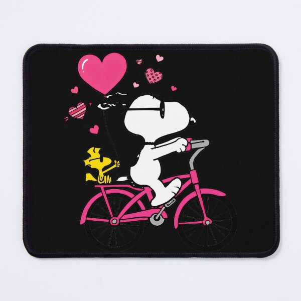 Item preview, Snoopy Woodstock Love Bicycle Peanuts Valentine Fan designed and sold by LysiTHWIP.