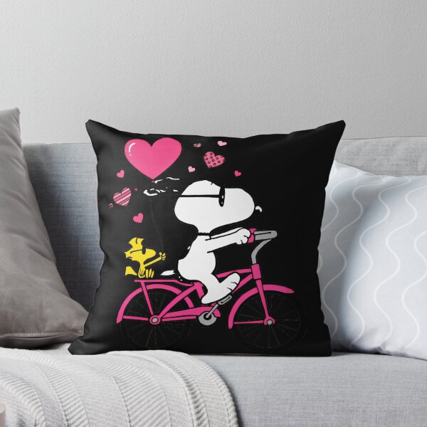 Item preview, Snoopy Woodstock Love Bicycle Peanuts Valentine Fan designed and sold by LysiTHWIP.