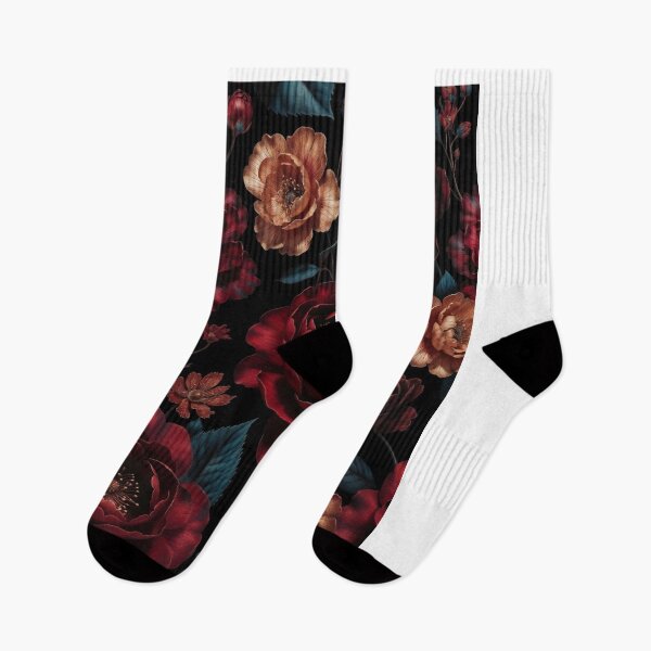 Item preview, Midnight Crimson Rose Pattern | Dark Red Floral Design | Elegant Gothic Botanical Artwork designed and sold by GalleryPeak.