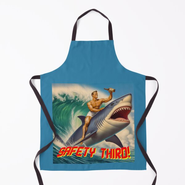Item preview, Vintage Postcard Shark Rodeo Safety Third Spoof designed and sold by Larry Oates.