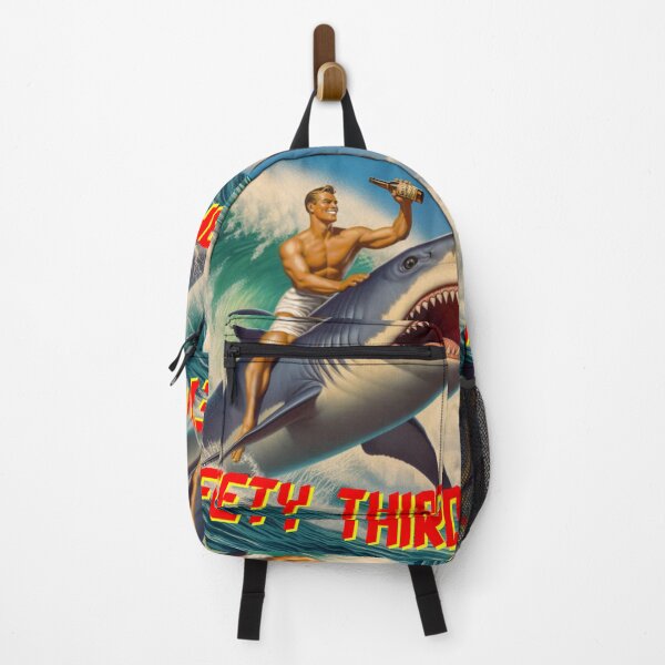 Item preview, Vintage Postcard Shark Rodeo Safety Third Spoof designed and sold by Larry Oates.