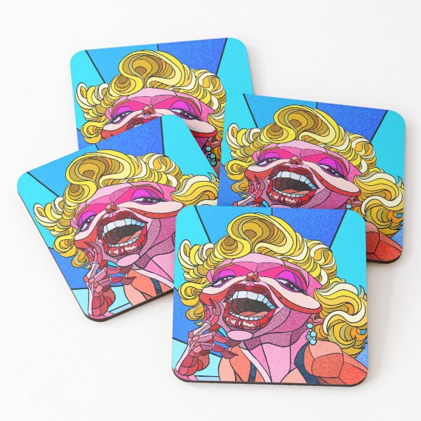 Item preview, Stained Glass Marilyn Monroe Caricature designed and sold by Chumpmonkey Art.