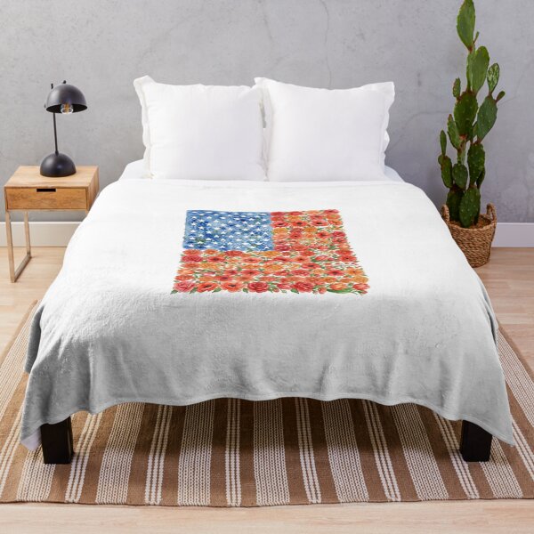 Item preview, Floral American Flag Watercolor Patriotic Stars And Stripes designed and sold by longngusuc.