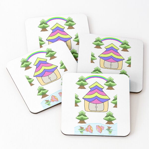 Item preview, Whimsical Fantasy Striped Pattern Home Surrounding Nature designed and sold by MigWhimsy.