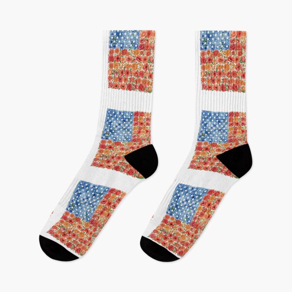 Item preview, Floral American Flag Watercolor Patriotic Stars And Stripes designed and sold by longngusuc.