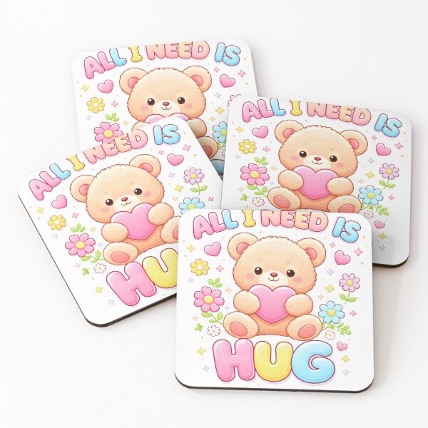 Item preview, All I Need Is Hug Cute Teddy Bear T-Shirt designed and sold by INVIKETOS.