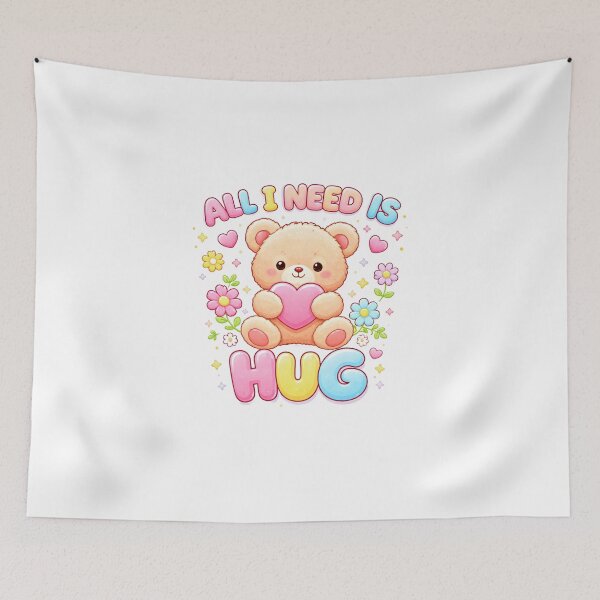 Item preview, All I Need Is Hug Cute Teddy Bear T-Shirt designed and sold by INVIKETOS.