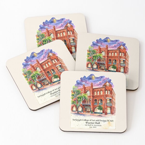 Item preview, SCAD Poetter Hall Savannah Historic Architecture Watercolor designed and sold by EvergreenPark - Tee Studio.