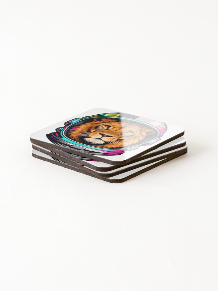 Thumbnail 4 of 5, Coasters (Set of 4), Astro Lion designed and sold by Rontjequinn.