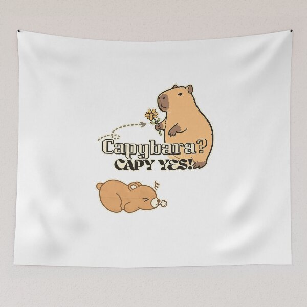 Artikelvorschau, Capybara? Kappe Ja! – Lustiges süßes Capybara-Meme-Design entworfen und verkauft von FAVraven.