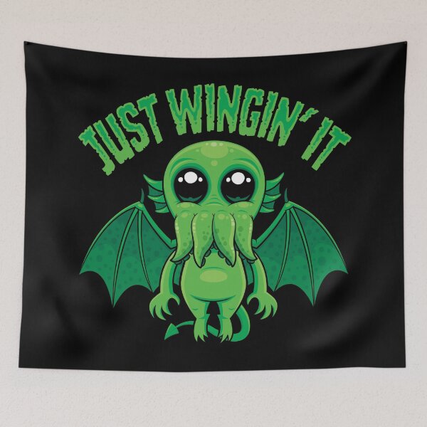 Item preview, Just Wingin' It Cute Kawaii Cthulhu designed and sold by fizzgig.
