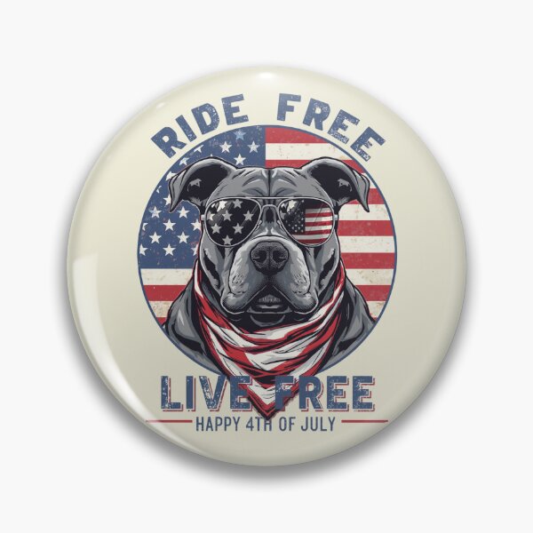 Item preview, RIDE FREE PITBULL - 4TH OF JULY designed and sold by BKDIGITALSHOP.