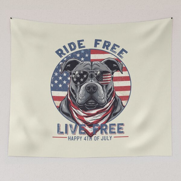 Item preview, RIDE FREE PITBULL - 4TH OF JULY designed and sold by BKDIGITALSHOP.