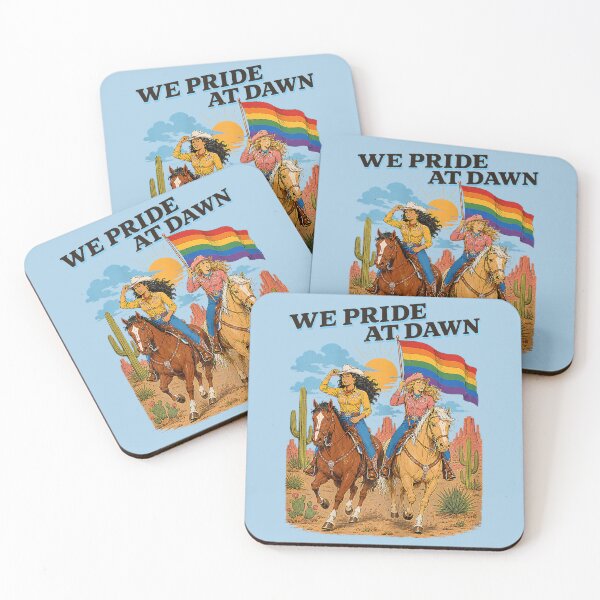Item preview, Lesbian Cowgirl We Pride at Dawn Queer Western LGBTQ designed and sold by FoulPoint.