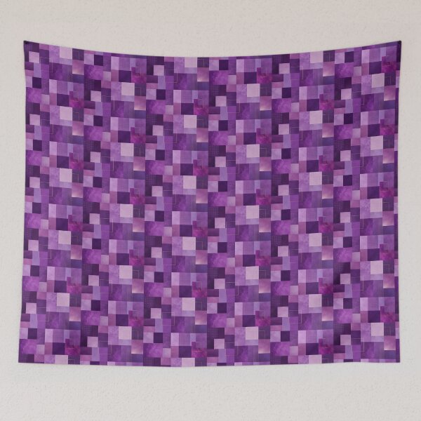 Item preview, Purple Abstract Geometric Wall Art Print, Modern purple Squares Canvas Decor, Contemporary Minimalist Home Office Artwork designed and sold by Hookesmode.