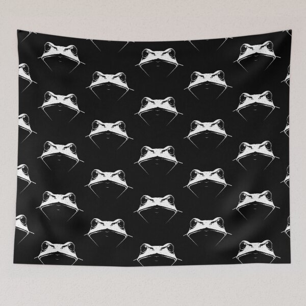 Item preview, Minimalist Black Line Frog Staring Intensely Poster designed and sold by PixelQ.