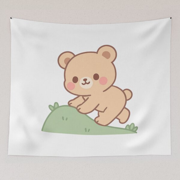 Item preview, Keep Going Bear - Positive Motivation Kawaii Sticker designed and sold by foryouandyours.