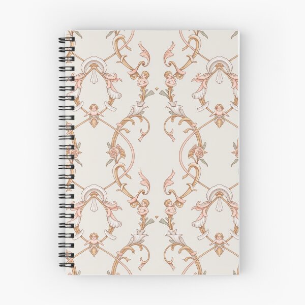 Item preview, Delicate Rococo Cherub Pattern | Ornate Pink Rose Seamless Repeat designed and sold by Midnight Veil Designs.