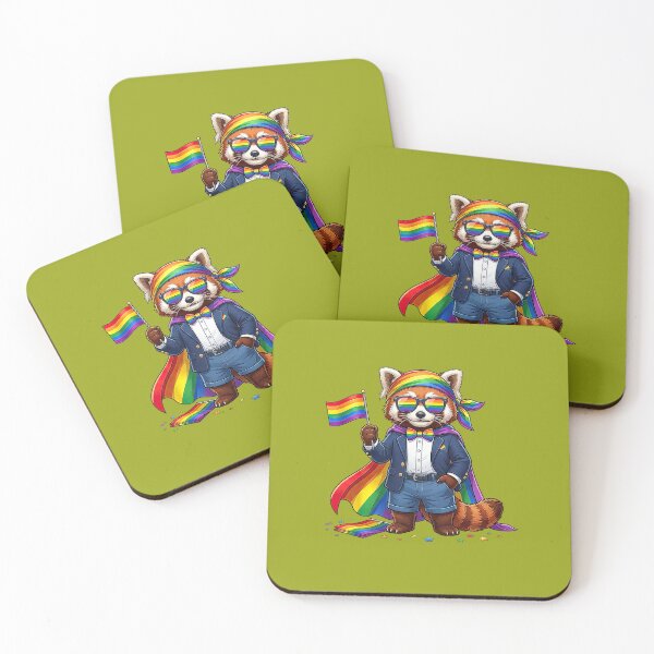 Item preview,  Red Panda LGBT Rainbow Lesbian Gay Pride designed and sold by CamilleMargaux.