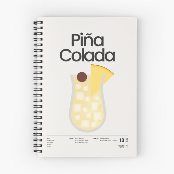 Item preview, Pina Colada Cocktail Minimalist Illustration designed and sold by aio.