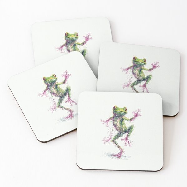 Item preview, Colorful Scribble Tree Frog Abstract Sketch Poster designed and sold by PixelQ.