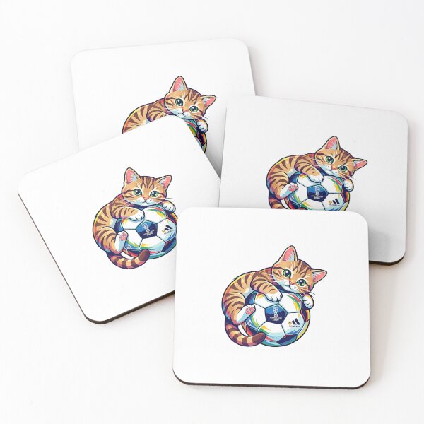 Item preview, Copy of Copy of Cute Cat Hugging Soccer Ball – Kawaii Kitten Football Illustration designed and sold by XODAD.