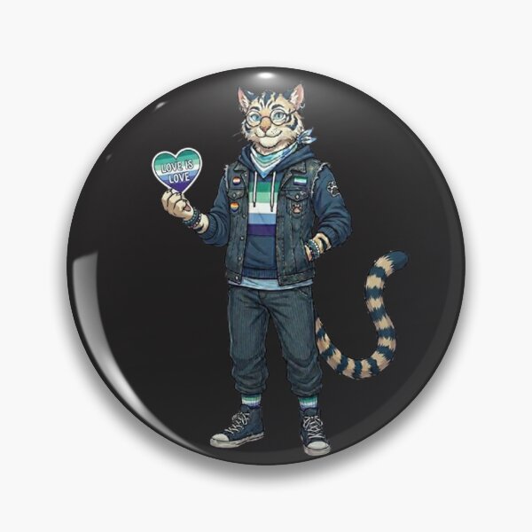 Item preview, Gay Male Pride Tabaxi RPG Sticker designed and sold by AestheticRPG .