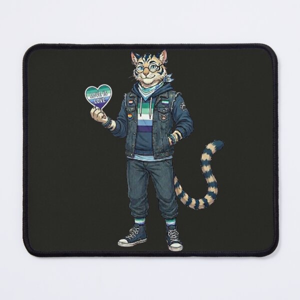 Item preview, Gay Male Pride Tabaxi RPG Sticker designed and sold by AestheticRPG .