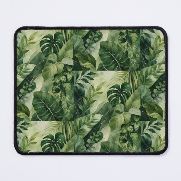 Item preview, Tropical Botanical Wall Art Print, Green Jungle Leaves Watercolor Decor, Elegant Nature Canvas Artwork for Living Room designed and sold by Hookesmode.