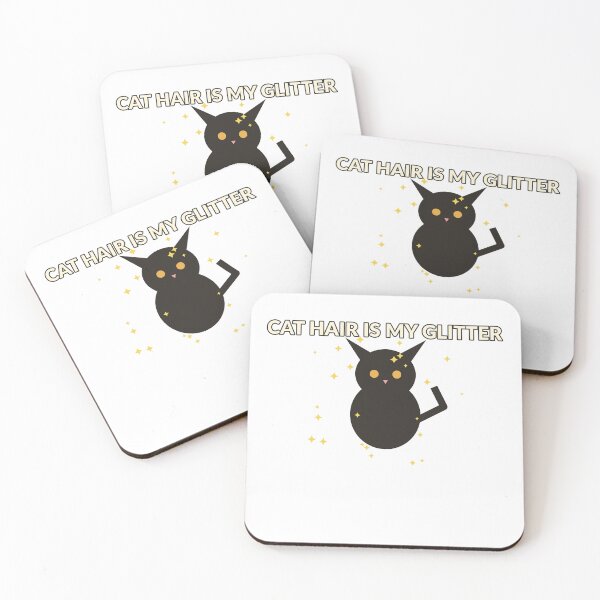 Item preview, Cat Hair Is My Glitter – Funny Black Cat Design designed and sold by Cozy Oddities Studio.