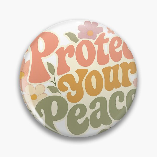 Item preview, Protect Your Peace Groovy Retro Typography Flora designed and sold by Core design hub .