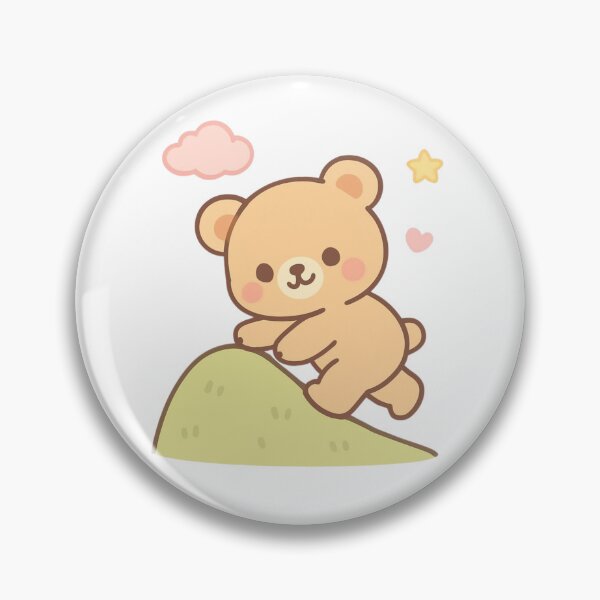 Item preview, Keep Going Bear - Positive Motivation Kawaii Sticker designed and sold by foryouandyours.