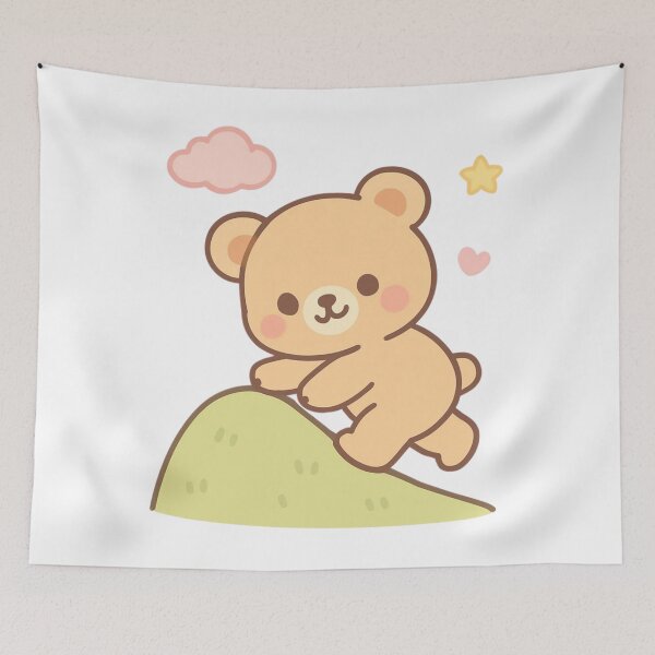 Item preview, Keep Going Bear - Positive Motivation Kawaii Sticker designed and sold by foryouandyours.