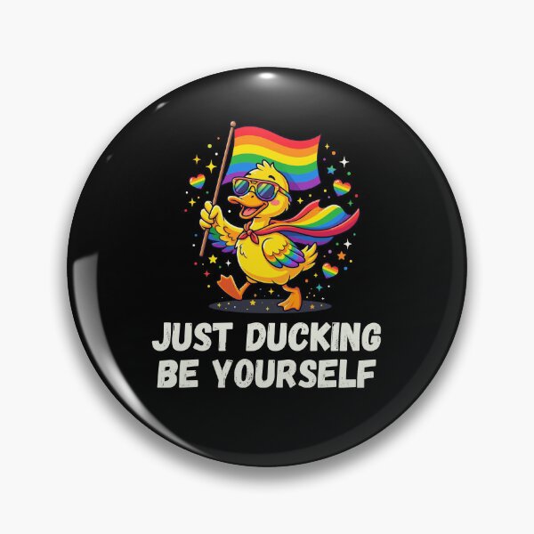 Item preview, JUST DUCKING BE YOURSELF Rainbow Pride Duck designed and sold by snowry.