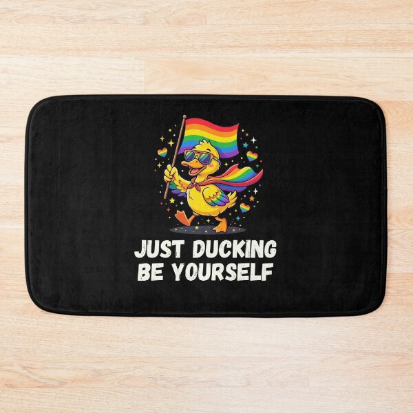 Item preview, JUST DUCKING BE YOURSELF Rainbow Pride Duck designed and sold by snowry.