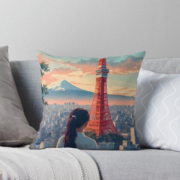 Item preview, Anime Girl Tokyo Tower Dreamscape View designed and sold by JacksoonLester.