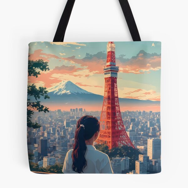 Item preview, Anime Girl Tokyo Tower Dreamscape View designed and sold by JacksoonLester.