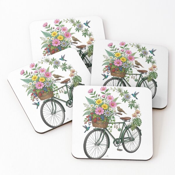 Item preview, Vintage Bicycle Floral Basket Hummingbird designed and sold by Sovereign Supply Co..