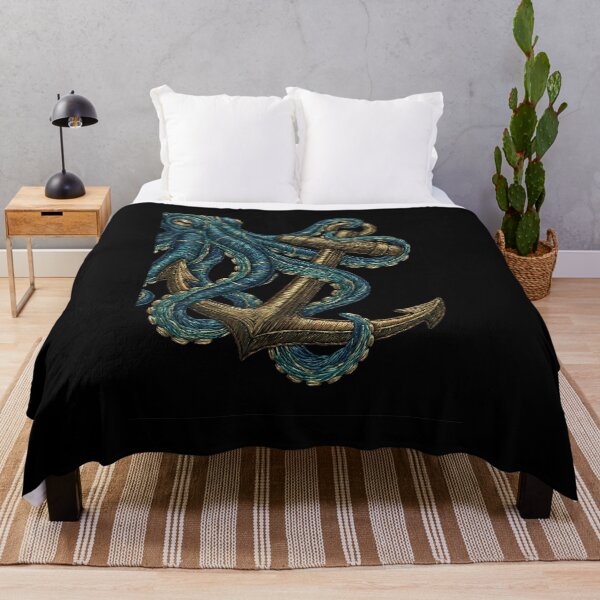 Item preview, Stitched Texture Release The Kraken Anchor Nautical designed and sold by EKHOAISTORE.