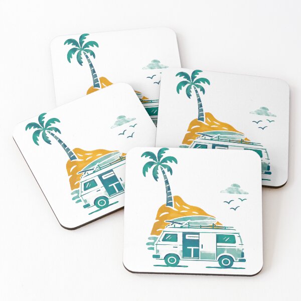 Item preview, Island Surf Van Illustration | Tropical Beach Lifestyle Art designed and sold by Islabonita..